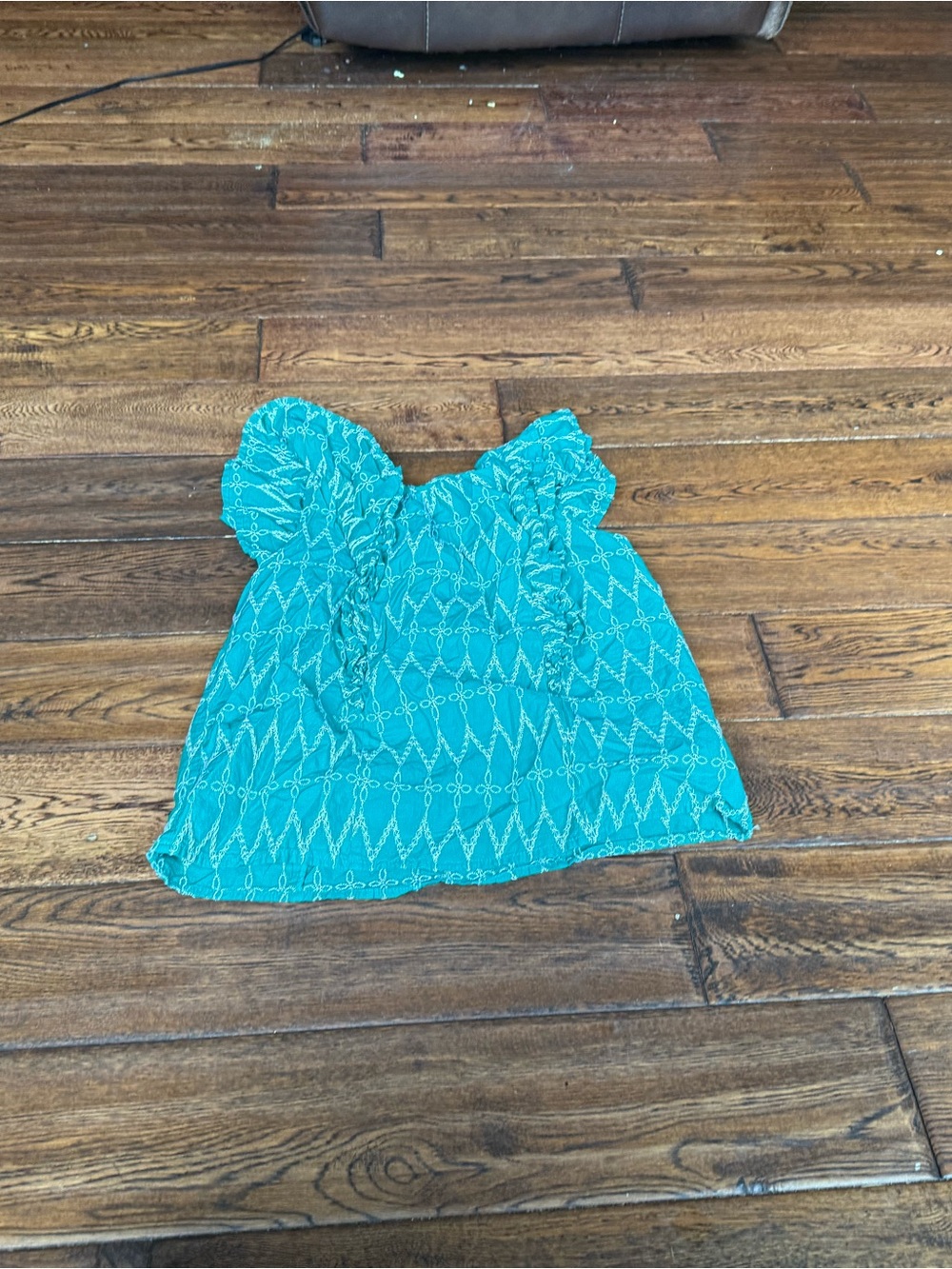 Universal Thread Teal Ruffle Sleeve Blouse
